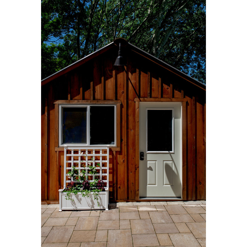 Dakota Fields Huron Plastic Planter Box with Trellis Wayfair.co.uk